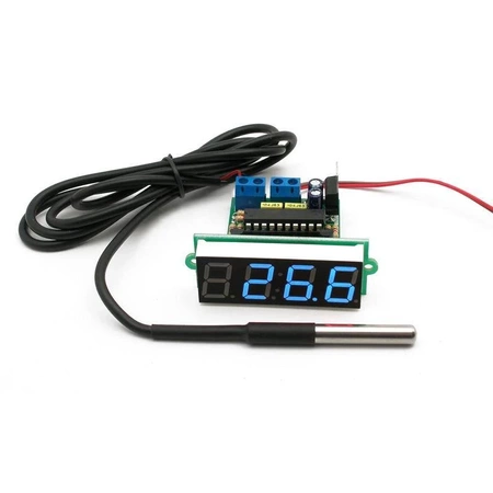 Termometr z wyświetlaczem LED, niebieski - KIT AVT 3122/BL