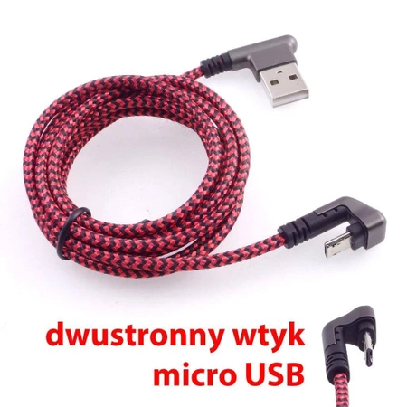 Kabel micro USB 1.5m, wtyk kątowy, DSF601