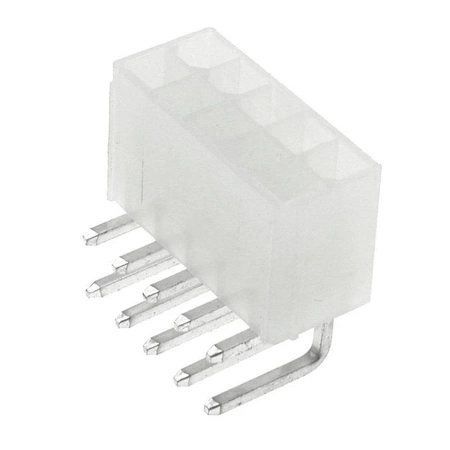 Wtyk ATX 10-stykowy męski kątowy do montażu na PCB, raster 4,20 mm, biały, KWM4505-10R