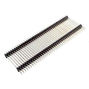Listwa kołkowa goldpin 2x40 pin, raster 2,54 mm, prosta, wysokość 38 mm
