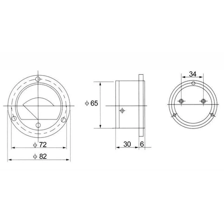 Wskaźnik napięcia analogowy 0-25V okrągły