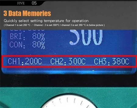 Stacja lutownicza 90W, grzałka ceramiczna, ESD, port USB, kompaktowe wymiary 18x15x11cm, Proskit SS-259B