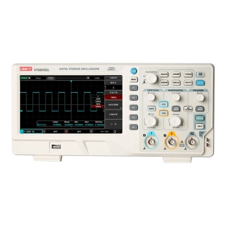 Oscyloskop cyfrowy Uni-T UTD2072CL, 2 kanały, 70 MHz, 500 MS/s