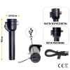 Latarka samochodowa LED, 200 lm, zbijak szyb, przecinak pasów, funkcja powerbanku, ładowanie USB-C, ALR-LA0213
