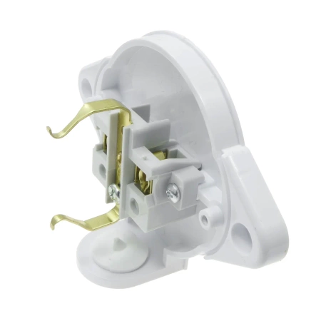 Gniazdo elektryczne bryzgoszczelne IP44 z klapką, montaż natynkowy, kolor biały, seria Retro PRL