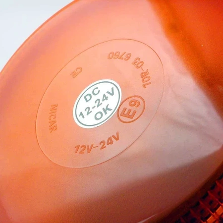 Lampa sygnalizacyjna stroboskopowa, 12/24V, amber