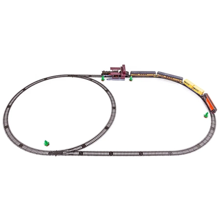 Zestaw Realistyczna Kolejka Parowóz Wagony Zajazd Tory