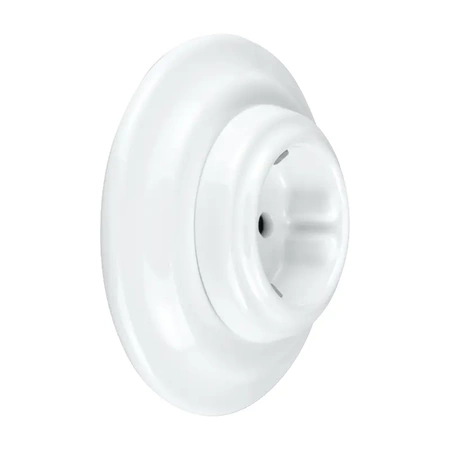 Gniazdo elektryczne Schuko z ramką, ceramiczne, montaż podtynkowy, kolor biały Ceramic Loft