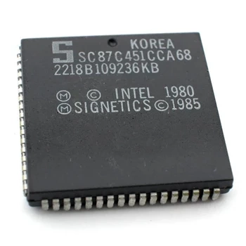 Mikrokontroler 87C451 - 8-bitowy mikrokontroler zgodny z rodziną 8051, PLCC68, SMD