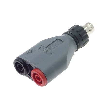 Adapter - gniazdo izolowane BNC 50 / 2x gniazdo bezpieczne 4mm