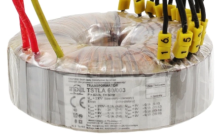 Transformator toroidalny 60VA Indel TSTLA 60/003 230V (200V, 9V, 6x9V) do wzmacniaczy lampowych