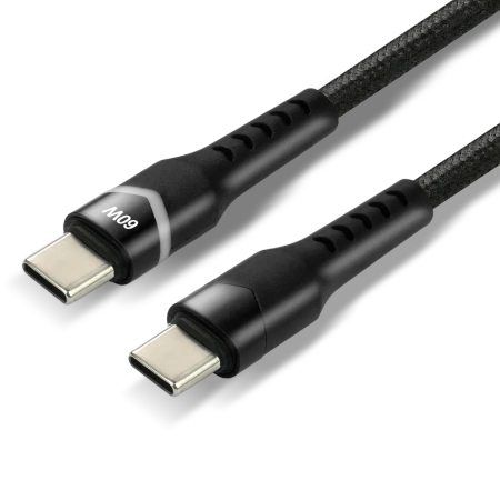 Kabel USB C-C 60W Power Delivery LED 2m – everActive CBB-2PDR, szybkie ładowanie 3A/20V z RGB
