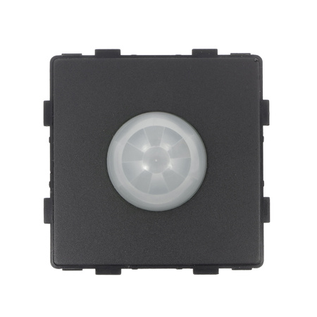 Czujnik ruchu PIR 200W (60W LED) czarny podtynkowy z ramką szklaną - Tawoia Glass