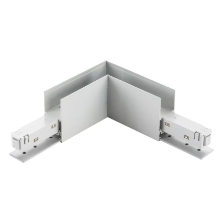 Łącznik kątowy do szyny magnetycznej poziomy natynkowy biały M-LINE
