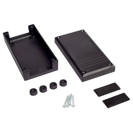 Obudowa uniwersalna z panelami bocznymi 66,0 mm × 125,0 mm × 42,0 mm z ABS, kolor czarny Z36 KRADEX