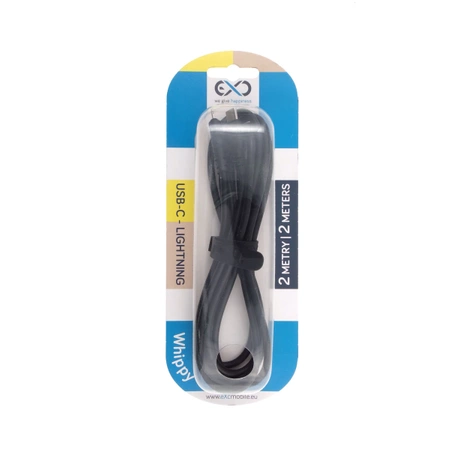 Kabel Lightning - USB-C 2m, 3A, eXc WHIPPY