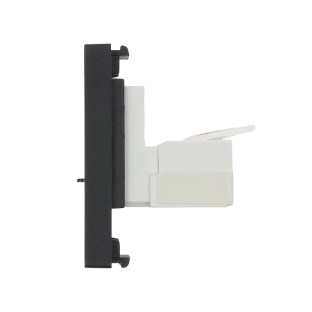 Moduł 1/2 - gniazdo RJ45 Ethernet Cat6 - czarny - kompatybilny z ramkami Tawoia Glass