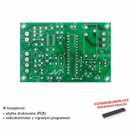 Bezstykowy zamek RFID, PCB i mikroprocesor do projektu AVT5186