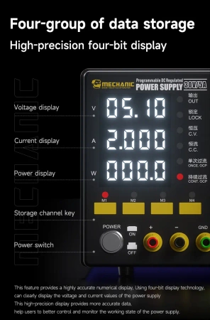 Zasilacz laboratoryjny 30V/5A DSP30D5 Mechanic