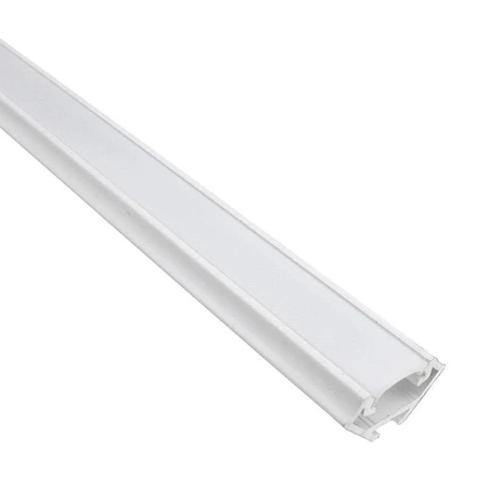 Profil C czarny, aluminium, osłonka mleczna, 1m