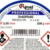 Cyna lutownicza Sn60Pb40 z topnikiem SW26, średnica 3 mm, szpula 100 g, Cynel