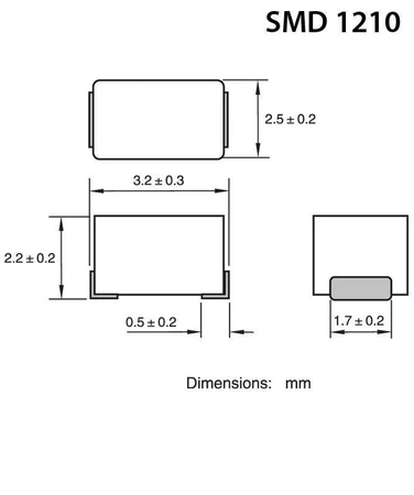 Dławik SMD 47uH 60mA 1210