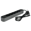 Listwa zasilająca 5 gniazd z USB-A i USB-C FMP5215G DPM, z wyłącznikiem, przewód 1,5 m, czarno-szara