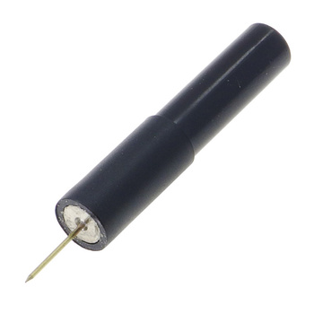 Adapter - gniazdo izolowane 4mm / igła 0.6mm czarny
