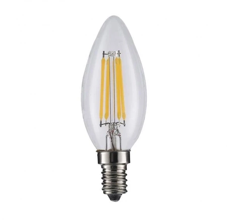 Żarówka LED E14 Filament Świeca 4W ciepła biel, 400lm 