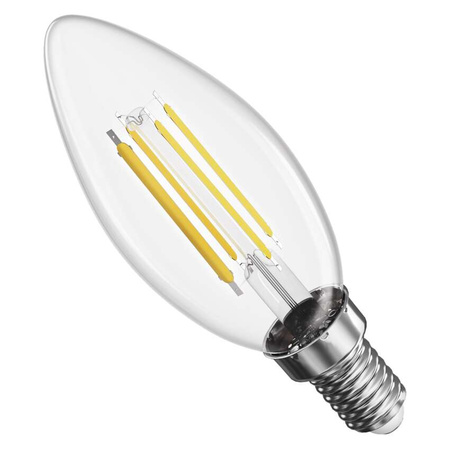 Żarówka LED E14 świeczka, 3,8 W, odpowiednik 60 W, neutralna biel, 806 lm, filament, EMOS ZAR-E-ZF3A43