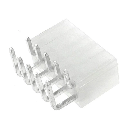 Wtyk ATX 10-stykowy męski kątowy do montażu na PCB, raster 4,20 mm, biały, KWM4505-10R