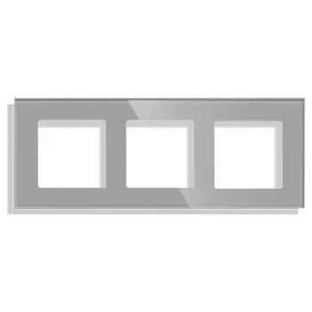 Ramka szklana - potrójna - szara - do modułów Tawoia Glass