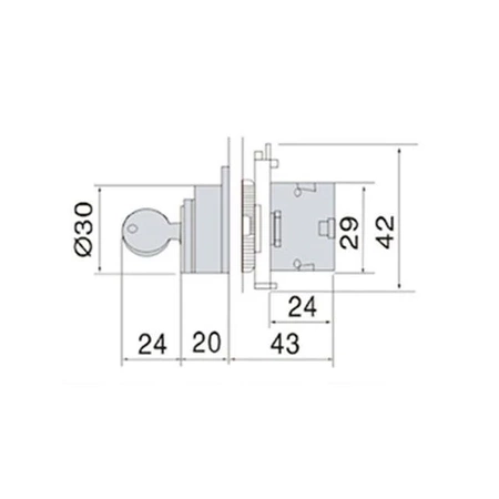 Przełącznik z kluczykiem 3A/240V XB2-EG2 ON-OFF