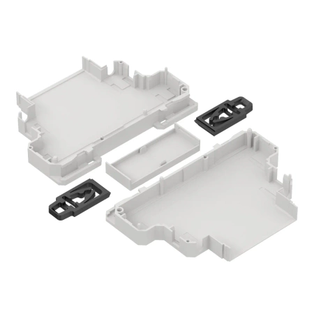 Obudowa modułowa na szynę DIN ZD1001J-B, 90 × 18 × 65 mm, ABS, szara, Kradex