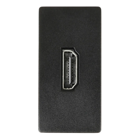 Gniazdo HDMI czarny, moduł 1/2 do ramki Tawoia Glass