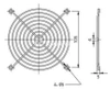 Osłona ochronna wirnika do wentylatora 120 × 120 mm, model Sunon FG-12