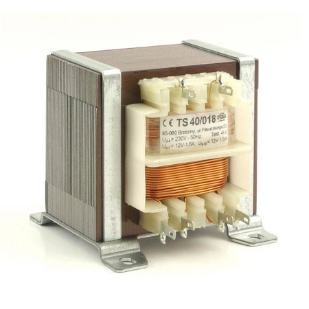 Transformator 40VA, 230Vac (12V, 12V) 1.6A, Indel TS40/018
