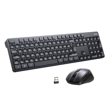 Zestaw bezprzewodowy: klawiatura i mysz ergonomiczna 2,4 GHz, 4000 DPI, UGREEN MK006