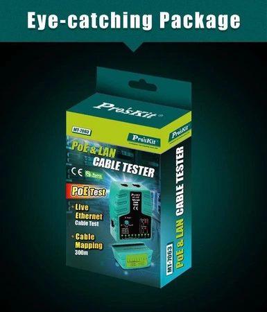 Tester LAN + PoE (RJ45, RJ11, RJ12), Proskit MT-7063
