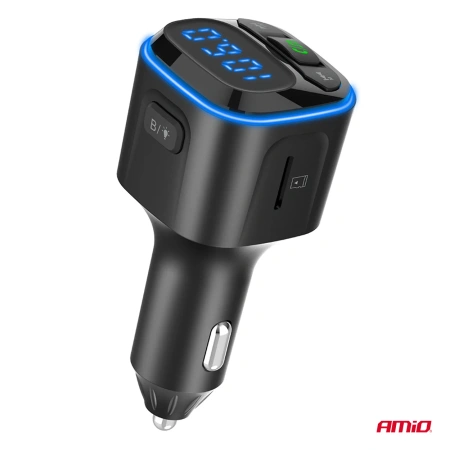 Transmiter FM USB-A + 2xUSB-C, AMIO-04651