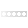 Ramka pięciokrotna, szklana, biała, OVAL Electromalt, OVA1005GW