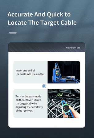 Tester sieci LAN szukacz par przewodów NOYAFA NF-B509