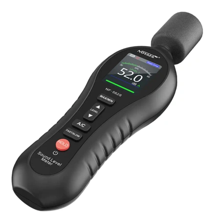 Miernik poziomu dźwięku 30–130 dBA z ważeniem A/C, Noyafa NF-562S