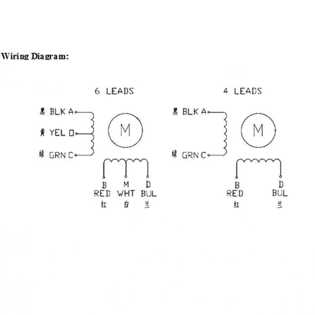 Silnik krokowy 1.68A, 1.65om, 400 krok/obr, bipolarny 4 przewody, 42HM48-1684