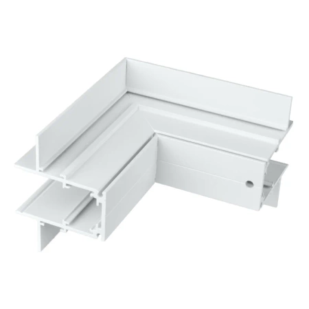 Łącznik kątowy do szyny magnetycznej zewnętrzny podtynkowy biały M-LINE