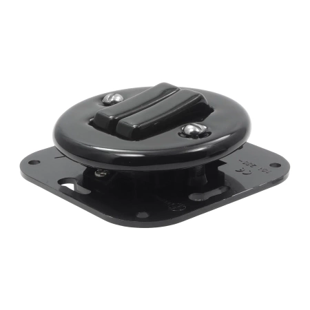 Włącznik żaluzjowy ceramiczny, okrągły podtynkowy czarny Ceramic Loft