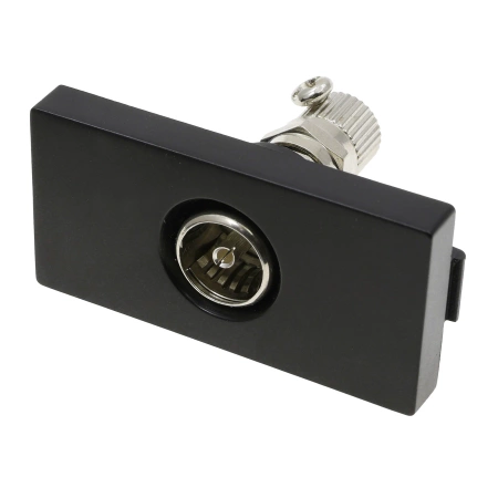 Moduł 1/2 - gniazdo antenowe TV - czarny - kompatybilny z ramkami Tawoia Glass