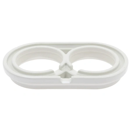 Ramka ceramiczna podwójna biała do włączników i gniazd natynkowych Ceramic Loft