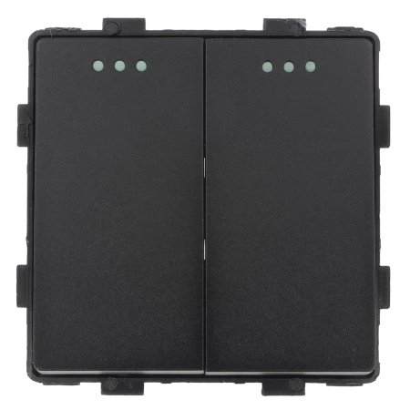 Moduł - Włącznik światła schodowy podwójny - czarny - Tawoia Glass