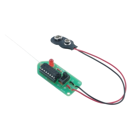 Miniaturowy wykrywacz przewodów sieciowych - detektor pola elektrycznego - zlutowany KIT AVT 1429